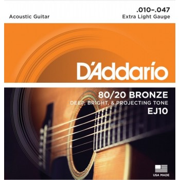 D'ADDARIO EJ10 - Струны для акустической гитары