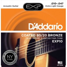 D'ADDARIO EXP10 - Струны для акустической гитары